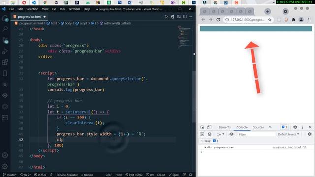 How To Create Progress Bar in HTML Using CSS, JavaScript смотреть онлайн