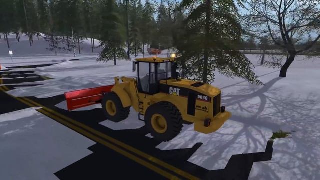 Farming Simulator 17 | Plowing Town Roads | Public Works | 3 Person Crew | Cat | DOT Plow Trucks смотреть онлайн