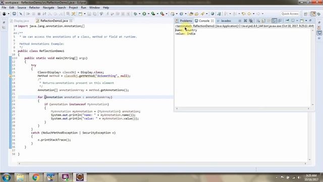 How to access the method Annotation using Java Reflection? | Reflection in java смотреть онлайн