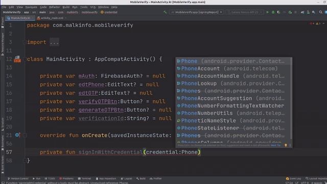 firebase mobile verifition in android studio/android studio firebase phone authentication #solution смотреть онлайн