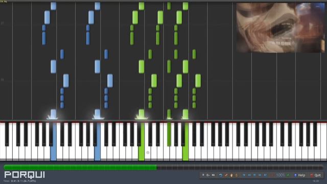 Shingeki no Kyojin Opening 2 - Jiyuu no Tsubasa (Synthesia) смотреть онлайн