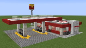 Майнкрафт - Как построить заправку. Minecraft