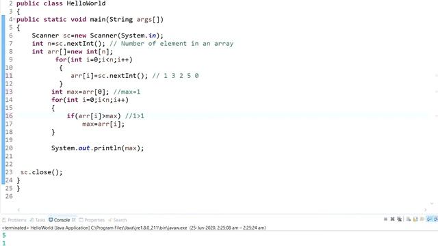 Java Tutorial For Beginners 17 - Maximum element of an array in Java || Lockdown Learner смотреть онлайн