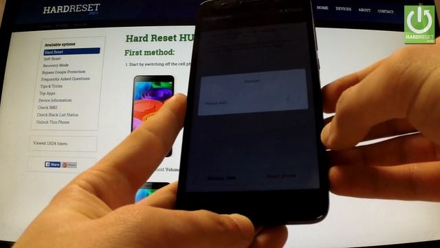 Factory Reset HUAWEI Honor 4X - Wipe All Data by Hard Reset смотреть онлайн