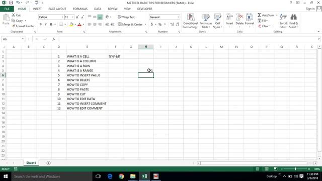 PART 54 - MS EXCEL BASIC TIPS FOR BEGINNERS (TAMIL) | Kallanai YT смотреть онлайн