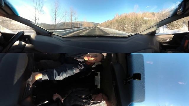 Южный урал. Видео из машины в 360 4К. смотреть онлайн