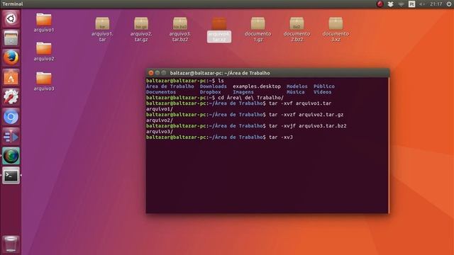 Como EXTRAIR/DESCOMPACTAR arquivos .tar, .gz, .bz2 e .xz no UBUNTU - EXPLICADO смотреть онлайн