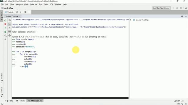 Rotation d'un rectangle en Python смотреть онлайн