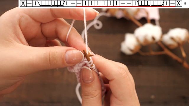 Узор «Колос в Косах» спицами ? «Wheat Ear Cable Stitch» knitting pattern смотреть онлайн