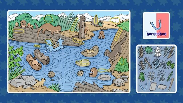 Hidden Picture Puzzles | Fun with the otters! | Fun games for kids | Highlights смотреть онлайн