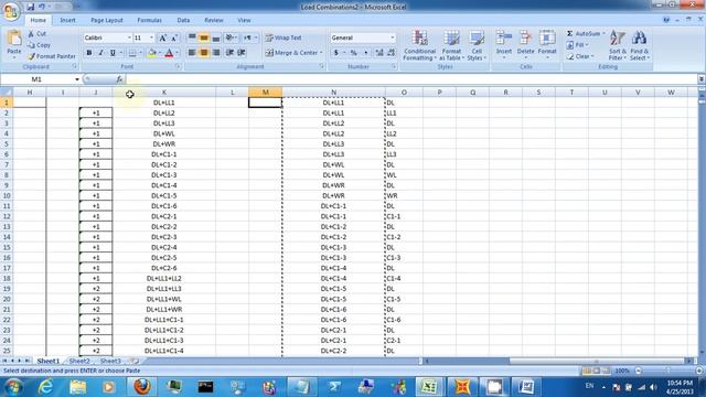 Excel Load Combinations to SAP file смотреть онлайн
