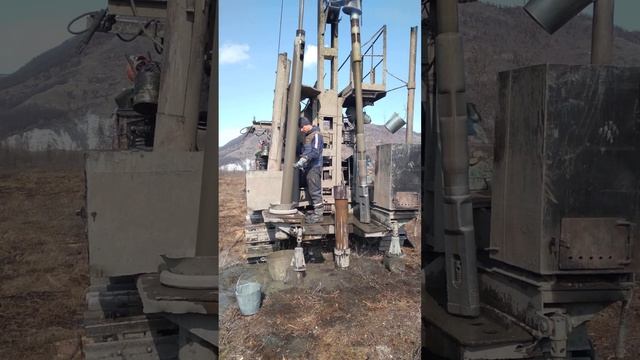 Бурение ударно-канатным способом,первая скважина, смотреть онлайн