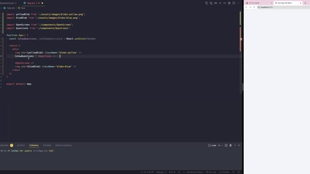 Build quiz app with React #3 - Start quiz смотреть онлайн