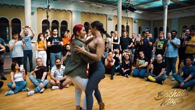 Dani J & Kewin Cosmos - Mentiras | Bachata Workshop | Magda & Valeria