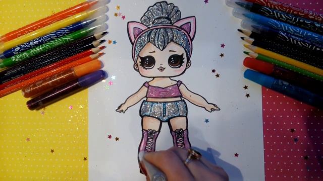 Как нарисовать куколку ЛОЛ КИТТИ КВИН!!! Surprise Baby Doll LOL. Coloring Pages for Kids смотреть онлайн