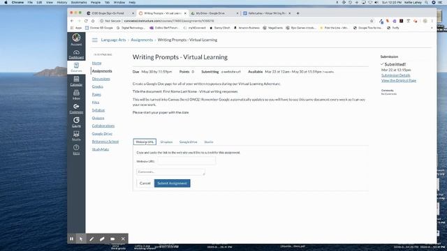 Canvas: Turning in a Google Doc Activity смотреть онлайн