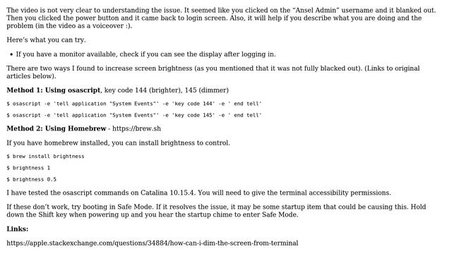 Apple: Macbook Pro Boots To A Black Screen After A Few Seconds Of Use