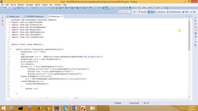 14-21 [JDBC] Creating Utlity Class for database смотреть онлайн
