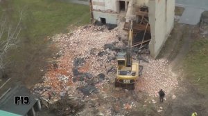 СНОС ЗДАНИЙ ШАРОМ ЭКСКОВАТОРОМ