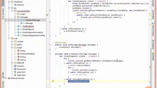 18 Intro to the Java API for WebSockets Encoding Messages смотреть онлайн