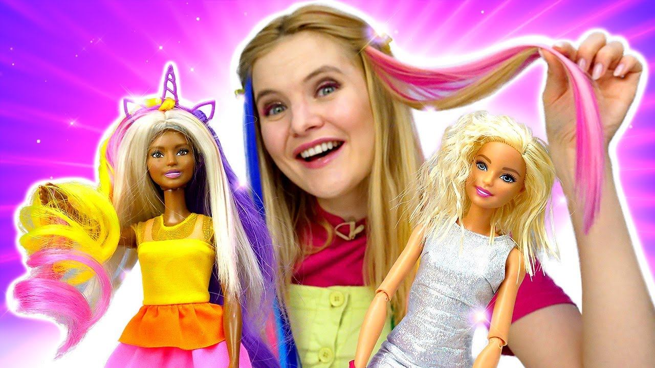 Модные прически для Барби. Игры в парикмахерскую для куклы Барби. Видео для девочек - Школа стилиста смотреть онлайн
