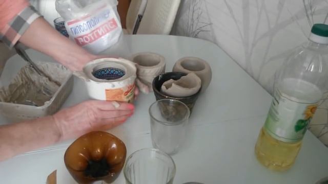 Как сделать кашпо из гипса своими руками.Ч.1 смотреть онлайн