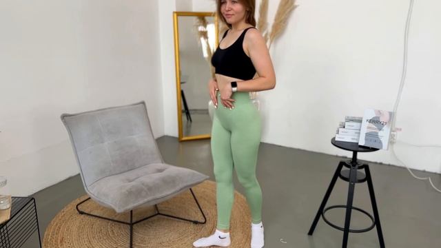 Бесшовные лосины KERRY21 Model Free Seamless Leggings Фисташковый/Pistachio смотреть онлайн