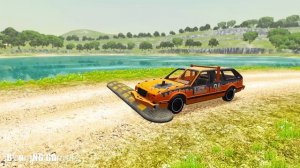 Автомобили, грузовики против огромных лежачих полицейских #7 - BeamNG