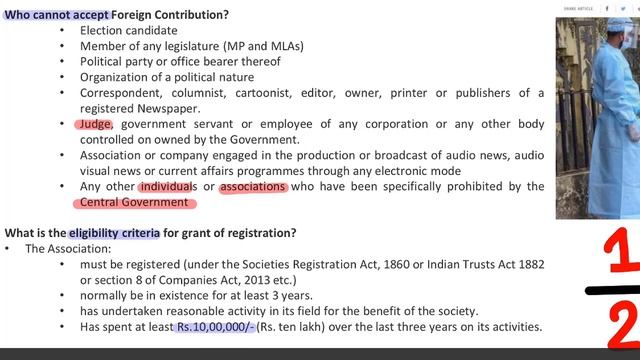 Foreign Contribution Regulations Act - UPSC PRELIMS 2022 - Most Important topic смотреть онлайн