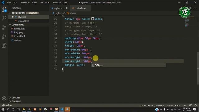 #4 Learn CSS- Margin, Padding, Height, Width & Typography | Web Designing & Development Course Hind смотреть онлайн