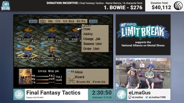 Final Fantasy Tactics (No Math) by eLmaGus (RPG Limit Break 2017 Part 22) смотреть онлайн