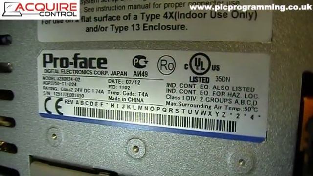 Proface AGP3750-T1-D24 HMI смотреть онлайн