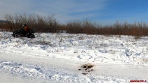 Квадроцикл LINHAI-YAMAHA D300 по снегу / LINHAI-YAMAHA D300 on snow