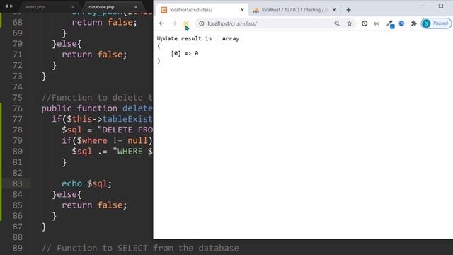 PHP CRUD Class - Delete Method Tutorial in Hindi / Urdu смотреть онлайн