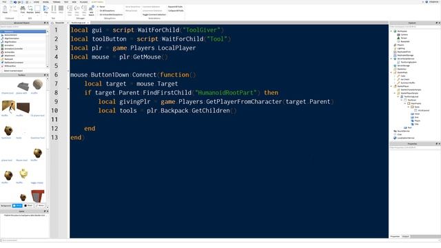 Tool Giving GUI | Roblox Scripting Tutorials ?? смотреть онлайн