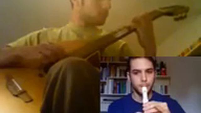 Zelda Dungeon Theme in duet with myself (guitar+flute) смотреть онлайн