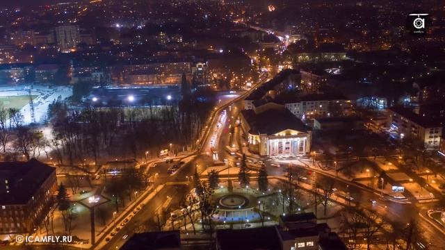 KALININGRAD NIGHT HYPERLAPSE (timelapse, dronelapse) | Аэросъемка Калининград смотреть онлайн