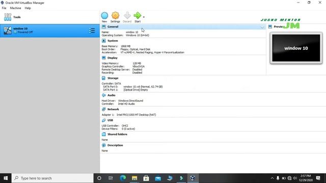 How To Install Windows 10 On Oracle VM(virtual machine) Virtualbox Complete Process |JUGNU MENTOR смотреть онлайн