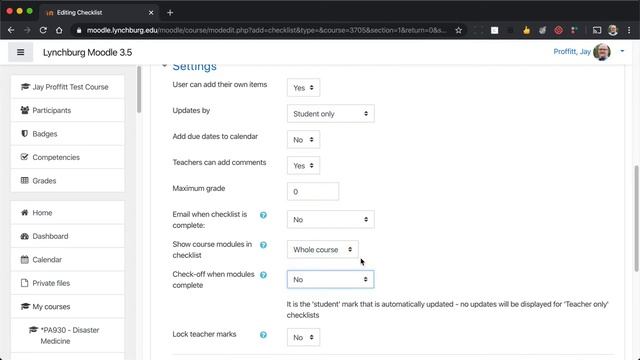 Moodle Checklist смотреть онлайн
