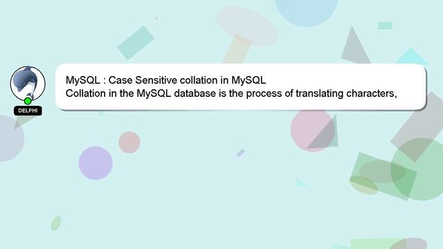MySQL : Case Sensitive collation in MySQL смотреть онлайн