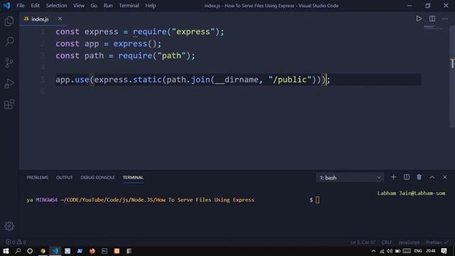 How To Serve Files Using Express - Node.js (2nd Way)... смотреть онлайн