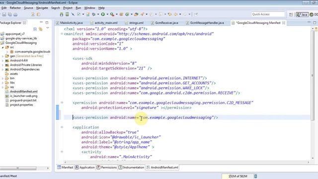 How to use Google Cloud Messaging in android смотреть онлайн