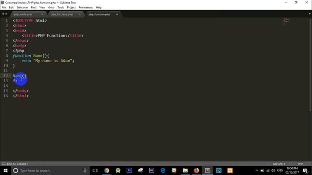 PHP MYSQL Tutorials For Beginners LESSON 14:PHP Function смотреть онлайн