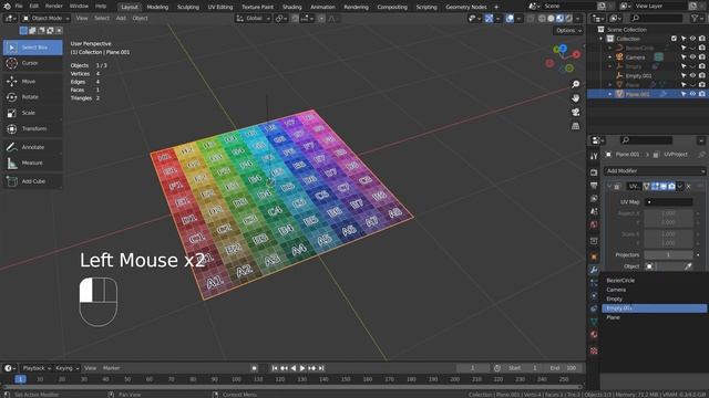 Blender Tutorial - UV Project modifier смотреть онлайн