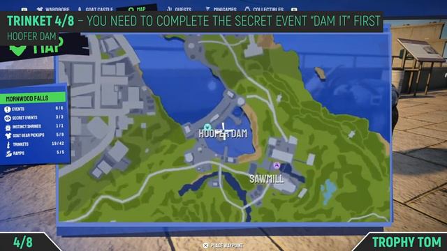 Goat Simulator 3 - All 8 Trinkets - Hoofer Dam