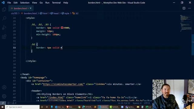 Styling Webpage Elements with Borders смотреть онлайн