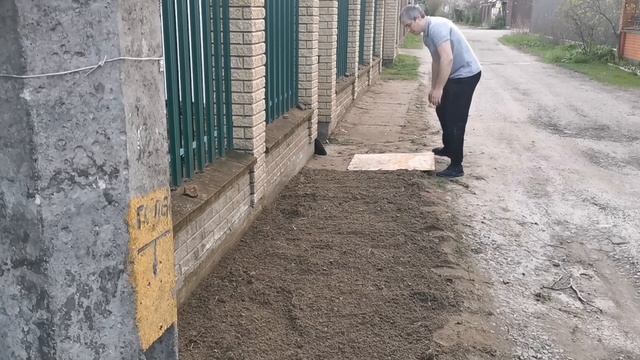 Посев, трамбовка и полив газона на даче смотреть онлайн