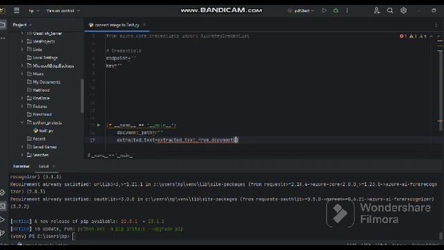 Convert Image To Text (using azure Form Recognizer) in python. #imagetotext #python #Easy #pycharm смотреть онлайн