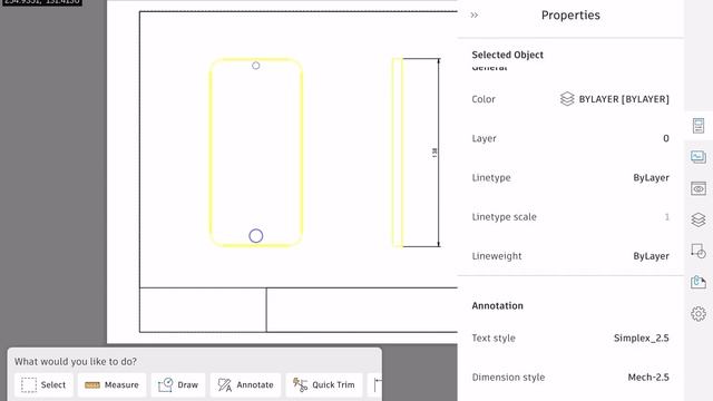 Paperspace Dimensions in AutoCAD for iPad смотреть онлайн