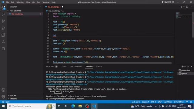 Tkinter Text File Creator Project | Fun Project - I | Animish Sharma | смотреть онлайн